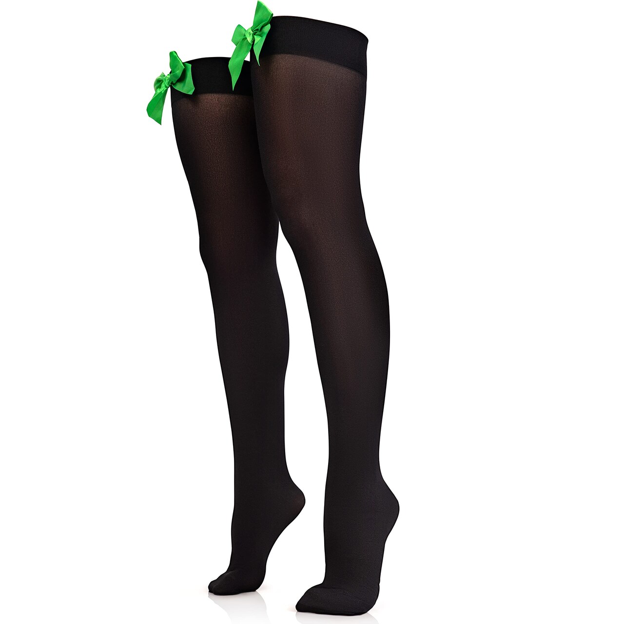 Green thigh high hot sale stockings